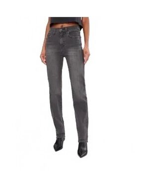 Levi’s 724 High Rise Slim Straight Women’s jean 26 x 32 Charcoal Gray Black Wash